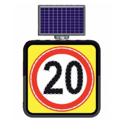 მზის ენერგიაზე მომუშავე LED საგზაო ნიშნები
